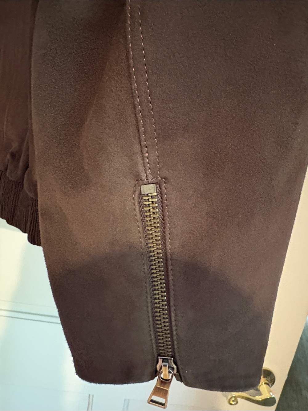 Dissh dalton suede bomber jacket in bitter chocolate never worn size US 4 - Picture 8 of 8